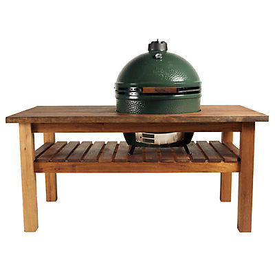 Big Green Egg XL Ceramic Charcoal BBQ in Royal Mahogany Table